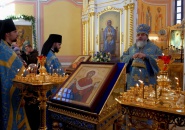 В праздник Покрова Пресвятой Богородицы Преосвященнейший епископ Мстислав совершил Божественную Литургию в пос. Апраксин.